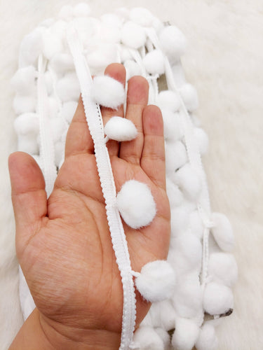 9 yards x Wholesale Black Grey White Pom Pom Fringe Trim, Pompom Trimming, Tassels